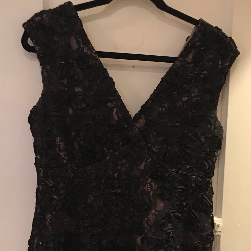 Black knee length party dress size 8